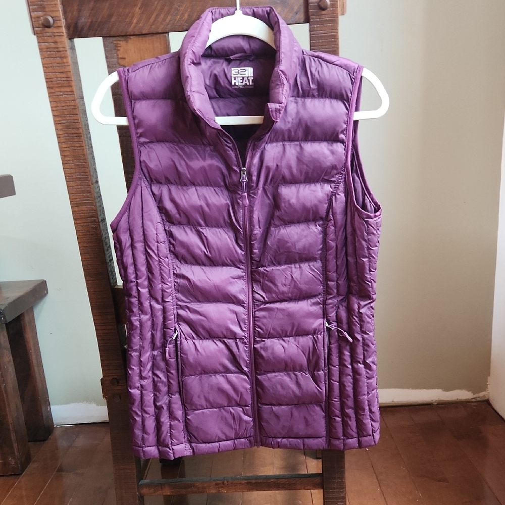 32 Degrees Women's Purple Puffer Vest